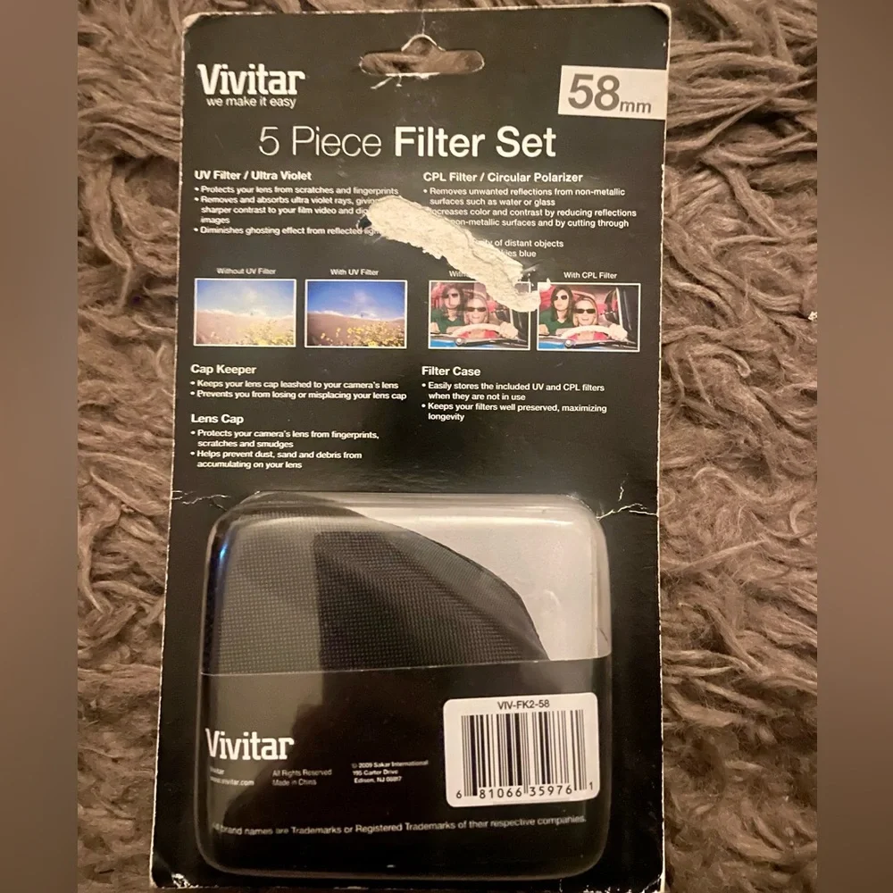 VIVITAR 58mm 5-Piece Filter Set